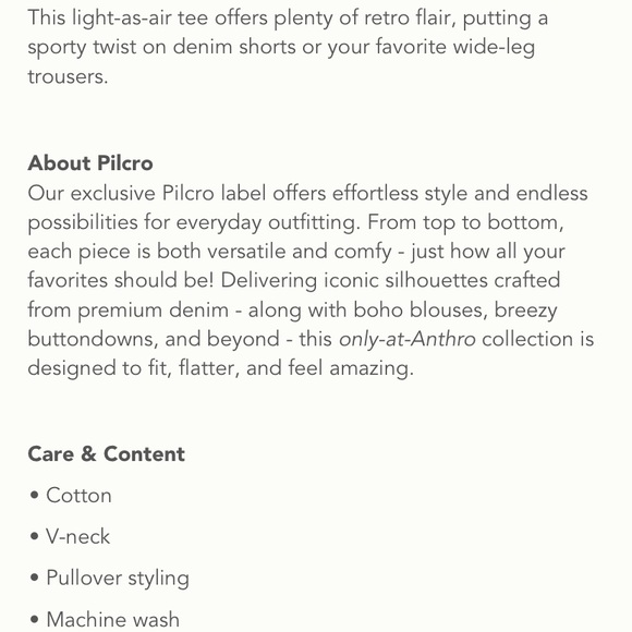 Anthropologie V Neck Tee - Picture 4 of 8